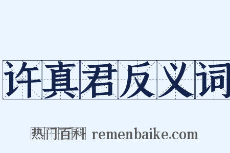 许真君反义词是什么意思的图片